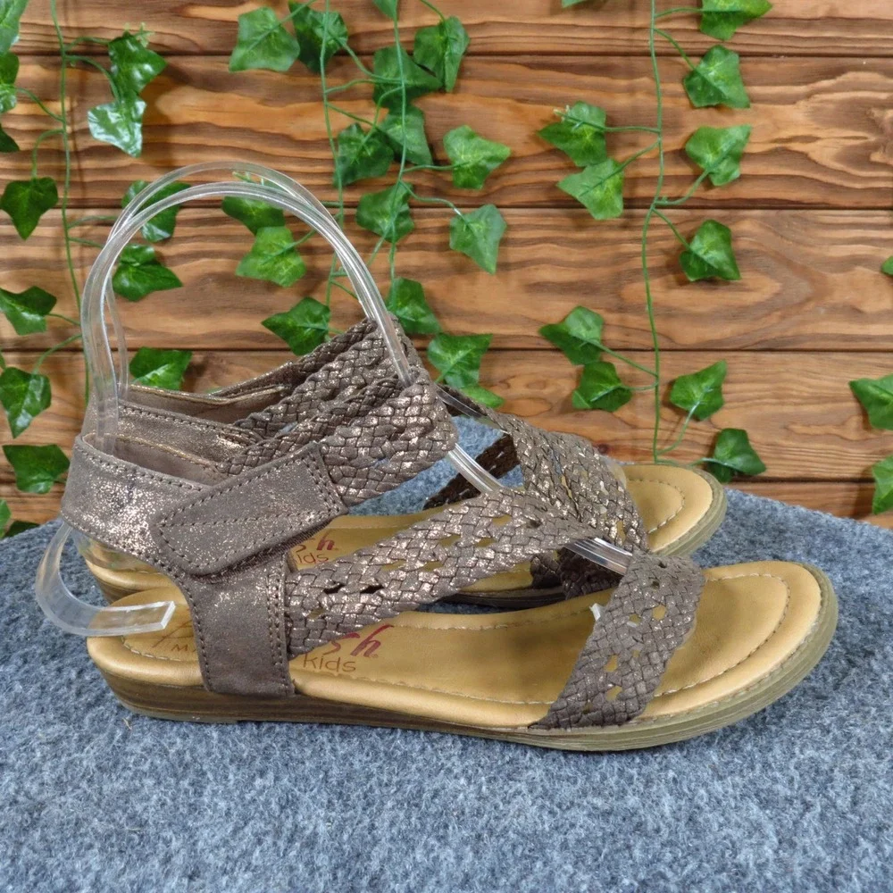 Blowfish Malibu Besille Girls Gladiator Sandals‎ Size 4 Summer Bronze Metallic
